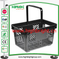 Orange Plastic Shopping Basket for Supermarket